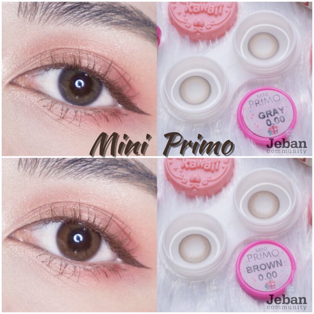 🌸 Mini Primo Gray / Brown Size S คอนแทคเลนส์  Kitty  Kawaii