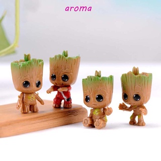 Aroma โมเดลฟิกเกอร์ รูปกรูทน่ารัก เครื่องประดับ สําหรับตกแต่งภายในรถยนต์ สะสม