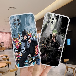 One Piece เคส SAMSUNG Galaxy A13 A22 A03s A40 A5 A8 A41 2018 4G 5G เคสโทรศัพท์ เคสซิลิโคน กันกระแทก ฝาปิด นิ่ม Clear TPU Camera Protection การ์ตูน 80-1