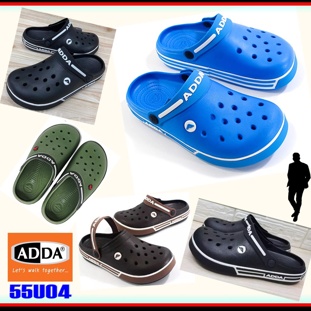 adda 55U04 รองเท้าแตะหัวโตผู้ชาย รองเท้าแตะแบบสวม adda 55U04