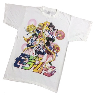 เสื้อยืดทุกวันdailyเสื้อยืดVintage การ์ตูน Sailor Moon 90’ ผ้าฟอกเก่าสวย Size “ LSto5XL