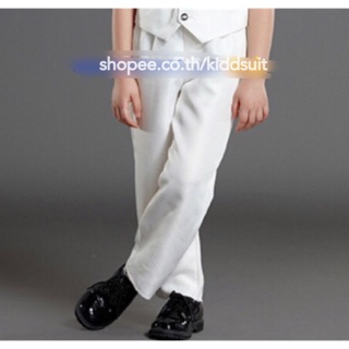 Trousers กางเกงสแล็ค เด็กชาย  สีขาว มีสีดำ สีขาว ขนาด 2, 16 (2 ถึง 14 ปี)