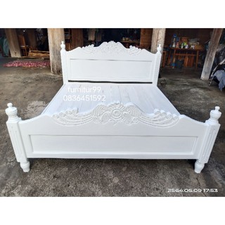 furnitur99เตียงหลุย6ฟุต ไม้สักทอง สวยงาม ทนทาน ใช้งานได้หลายสิบปี