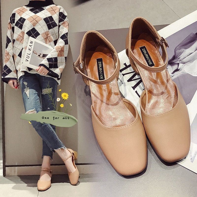 พร้อมส่ง รองเท้ารัดส้นสไตล์ญี่ปุ่น น่ารักละมุน TX107