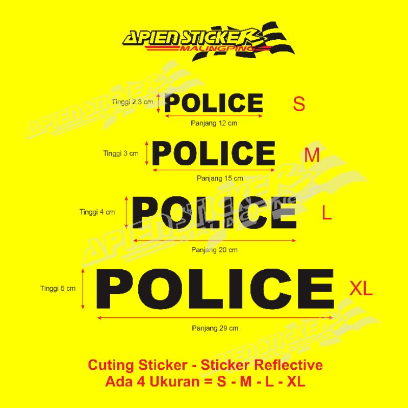 POLICE สติ๊กเกอร์ตัดจักรยาน สติ๊กเกอร์มอเตอร์ไซค์ POLICE สติ๊กเกอร์ติดรถ