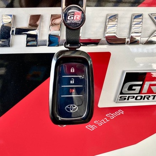 เคสรีโมทรถยนต์ Toyota Revo GR Sport ใหม่ พร้อมที่คล้องหูกาเกงแบบ GR Sport แบบ 2 ชั้น รุ่นถอดกุญแจในรีโมทเพื่อเข้าเกี