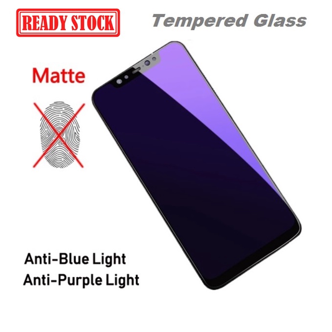 Lenovo Matte Bluerayปกป้องหน้าจอกระจกนิรภัยA7 A8 2020 A6 K12 K13 ProหมายเหตุZ5 Z6 k7