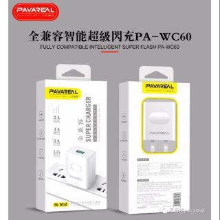 5A Super Charger ＋QC 3.0 Fast Charger​ PAVAREAL PA-WC60 12V/9V/5V