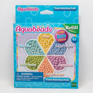 ลูกปัดสเปรย์น้ำ อควาบีท เม็ดบีดสีพาสเทลแพค / AQUABEADS PASTEL SOLID BEAD PACK (ชุดรีฟิล)