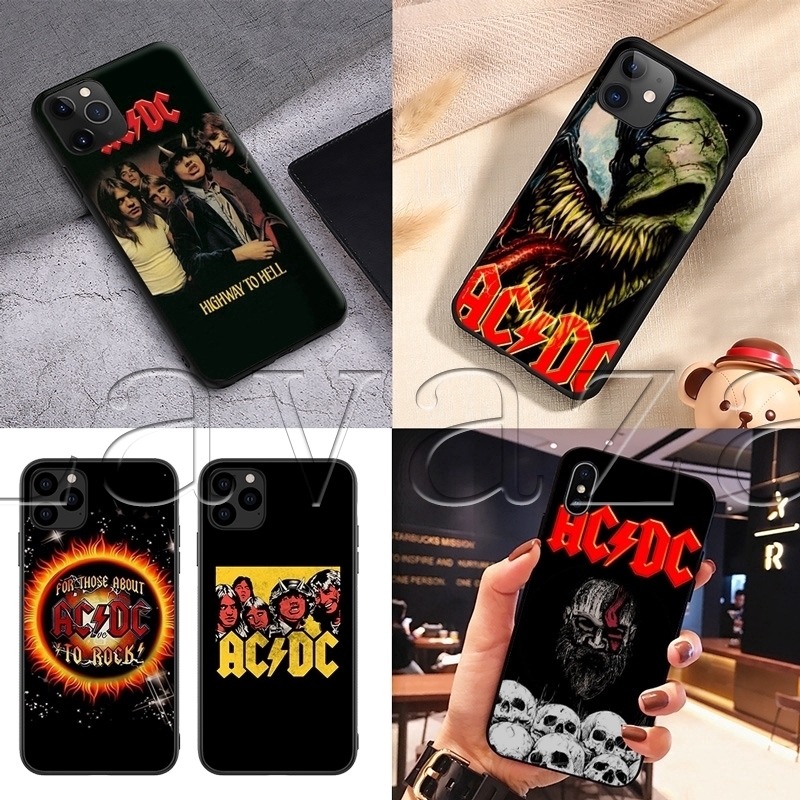 เคสโทรศัพท์แบบนุ่ม acdc band iphone 11 pro xs max x 8 7 6 s plus