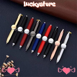 ✦LUCKY✦ Fun Fidget Spinner Pen Decompression Gyroscope Spinning Pen Rotate Creative Multi-Function LED Ballpoint Pen/Multicolor