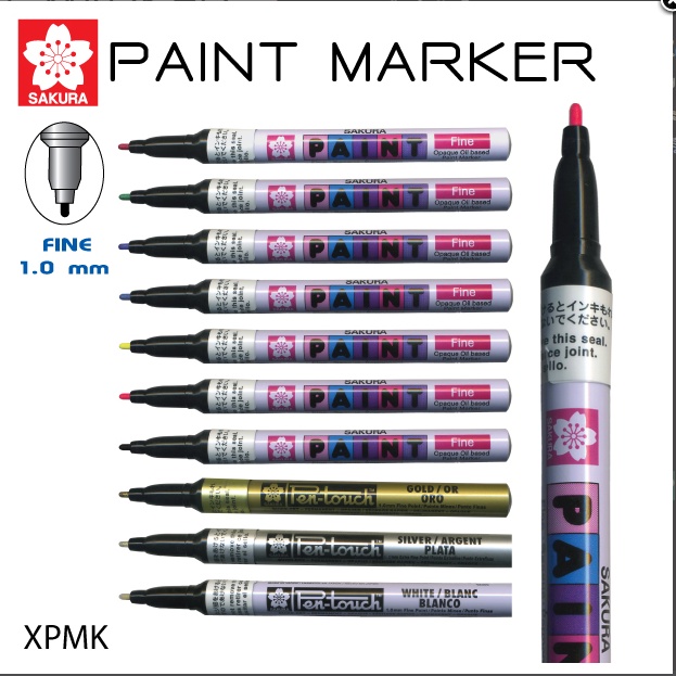 ปากกาเพ้นท์ SAKURA PAINT หัว 2.0 mm , หัว 1.0mm (จำนวน 1 แท่ง)