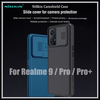 Nillkin เคสโทรศัพท์มือถือ สำหรับ Realme 9 / 9 Pro / 9 Pro+ Plus 5G Case Camshield กับ แบบสไลด์ กันกล้อง PC หรูหรา สีดำ สีฟ้า แข็ง ปลอก