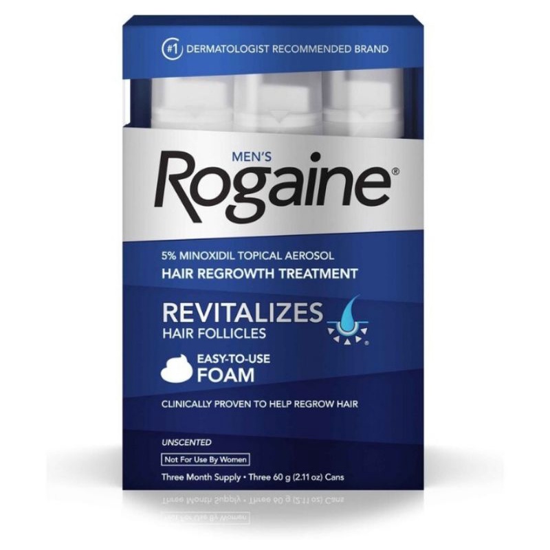 Men's Rogaine Foam 5% Minoxidil โฟมปลูกผมสำหรับผู้ชาย ยาปลูกผม อันดับ 1