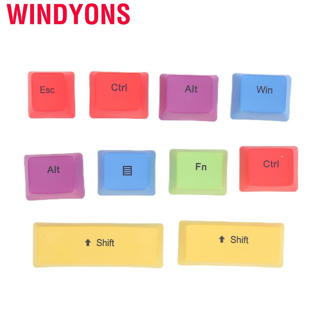 Windyons ฝาครอบคีย์บอร์ด Pbt กันน้ําหลายสีสันสําหรับแป้นพิมพ์ #8