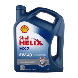 น้ำมันเครื่องกึ่งสังเคราะห์ เบนซิน Shell HELIX HX7 5W-40 ขนาด 4 ลิตร 1 ลิตร