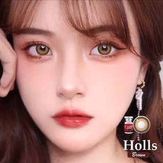 ✨ Holls brown (Lovely lens) ขนาดBig ตาโต ✔️เลนส์จดทะเบียนถูกต้อง (บิ๊กอาย คอนแทคเลนส์ bigeyes)