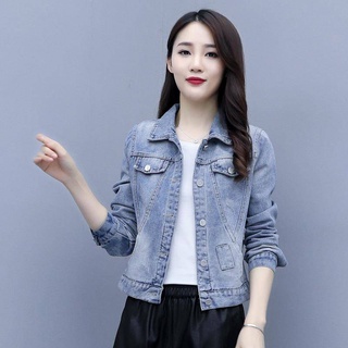 เสื้อยีนส์ผู้หญิง。แจ็คเก็ตยีนส์。 แจ็คเก็ตยีนส์ตาข่ายน้ำสีแดงด้านบน 2021 สปริงใหม่แสงสีฟ้าอ่อนใหม่ขนาดเล็กบาง ๆ บาง ๆ