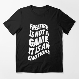 เสื้อยืดอินเทรนด์ผู้ชายอินเทรนด์ผู้หญิงเสื้อยืด พิมพ์ลาย Freefire is Not a Game It is a Emotions Wavy สําหรับผู้ชายS-3XL