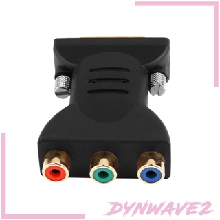 ( Dynwave2 ) Dvi - I 24 + 5 Male To 3 Rca Female Display อะแดปเตอร์แปลงสายเคเบิ้ลสําหรับ Pc Hdtv