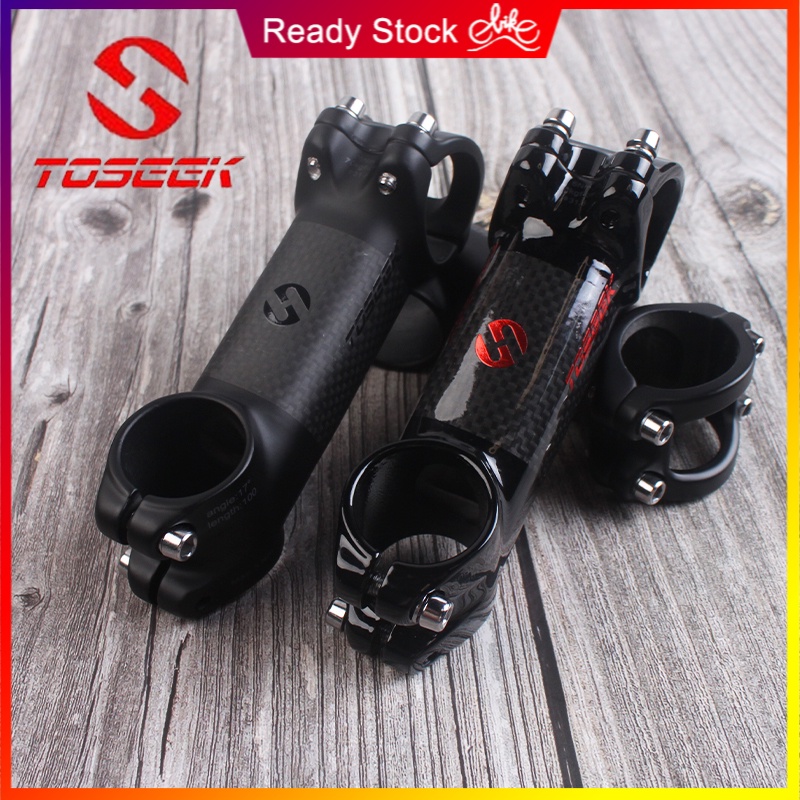 TOSEEK ต้นกําเนิดคาร์บอน 17/25 องศา Stem 70/80/90/100 มม. Ultralight แฮนด์สําหรับ Mtb จักรยานพับ
