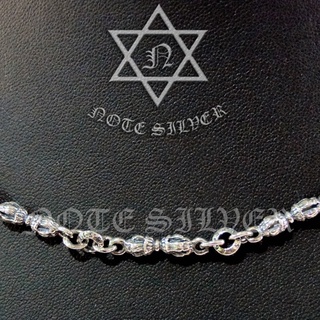 สร้อยคอเงินแท้ ลายวัชระ Vajra-Dorje Necklace S ตะขอ T-Bar Star of David NSBL1725