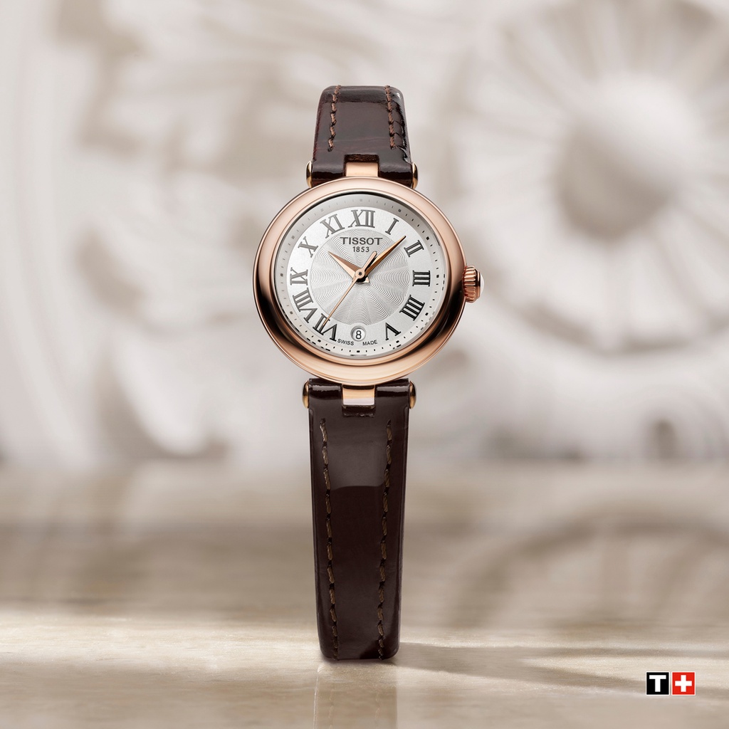 Tissot Bellissima small lady ทิสโซต์ เบลลิซซิมา สมอล เลดี้ สีขาว น้ำตาล T1260103601300 นาฬิกาผู้หญิง