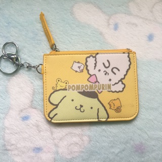 กระเป๋าใส่เหรียญใส่บัตรปอมปอมปุริน กระเป๋าคีย์การ์ดpompompurin มีหวงห้อยกระเป๋า