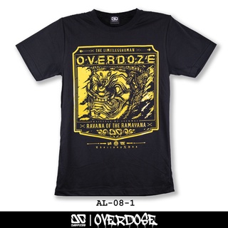 Overdose T-shirt เสื้อยืดคอกลม สีดำ รหัส AL-08-1(โอเวอโดส)