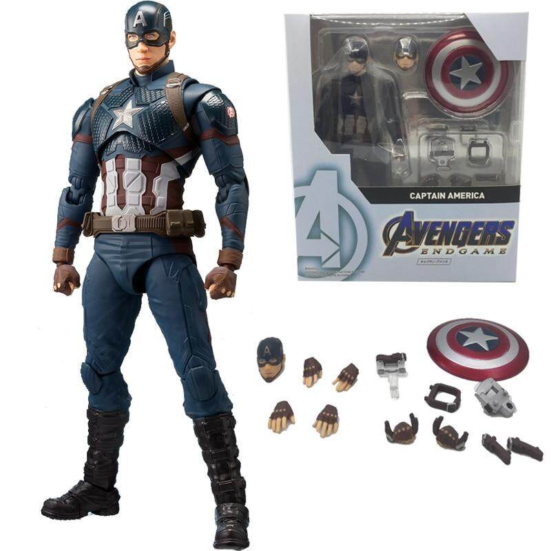 Shf โมเดล Marvel Avengers 4 Endgame Marvel Captain America America ของเล่นสําหรับเด็ก