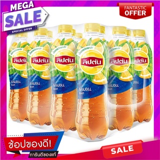 ลิปตัน ชาดำพร้อมดื่ม รสเลมอน 445 มล. แพ็ค 12 ขวด Lipton Black Tea Lemon 445 ml x 12