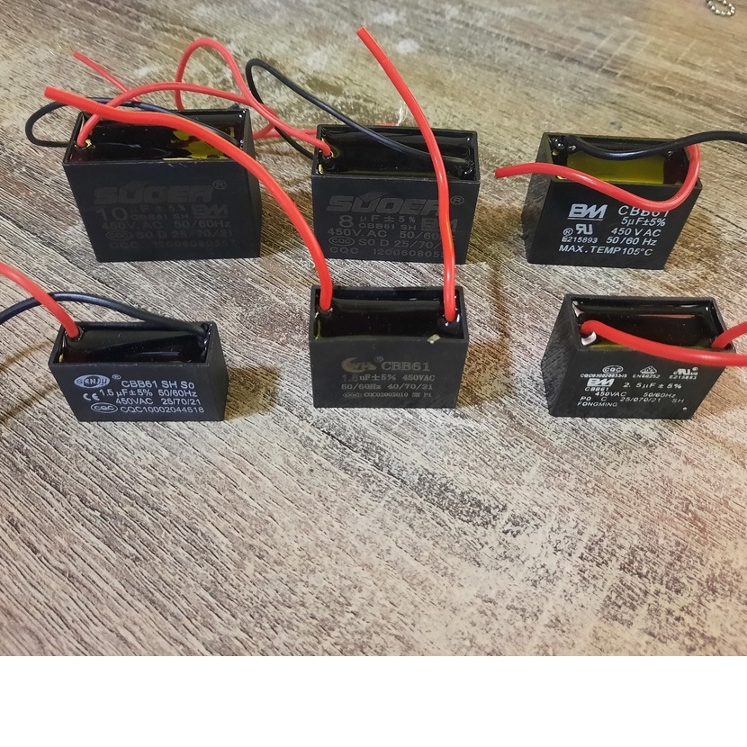 CBB61 คาปาซิเตอร์ พัดลม ตัว C Motor Running Starting Capacitor ใช้กับพัดลม Hatari / Mitsubishi เครื่