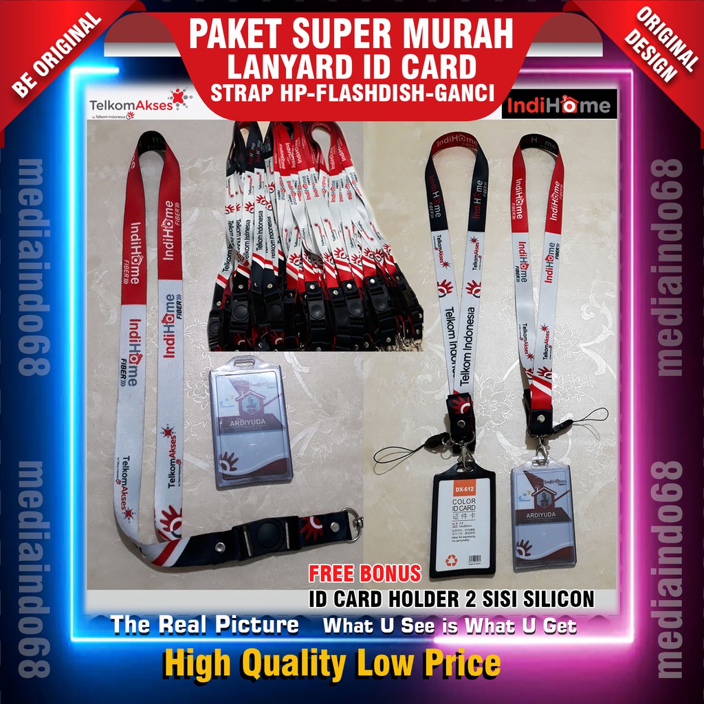 Telkom Access/Indihome Lanyard, ID, HP/Flashdisk Digital Printing