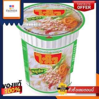 ไวไวคัพเส้นหมี่หมูสับ 60ก.WAIWAI CUP INSTANT RICE MINCED PORK 60G