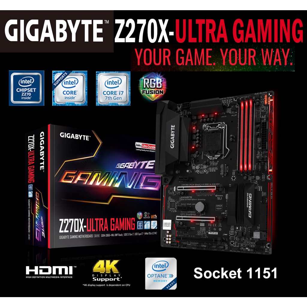 Mainboard INTEL GIGABYTE Z270X-ULTRA GAMING (Socket 1151) มือสอง พร้อมส่ง แพ็คดีมาก!!!