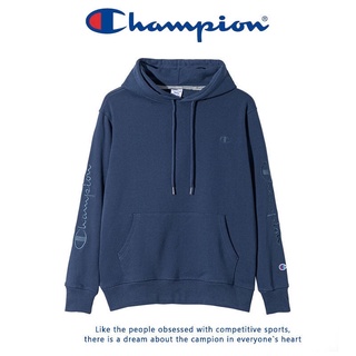 ของแท้/ล้างสต็อก Ready Stock！ Champion เสื้อกันหนาวมีฮู้ด เสื้อสเวตเตอร์แขนยาวปักโลโก้ รุ่น เสื้อกันหนาวมีฮู้ดแฟชั่น