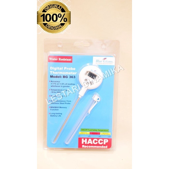 DIGITAL PROBE THERMOMETER สีฟ้า GIZMO BG 363