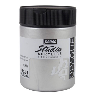 PEBEO สีอะคริลิค เกรดสตูดิโอ 500ml สีเงิน Silver Acrylic Studio High Viscose 500ML Silver P172351