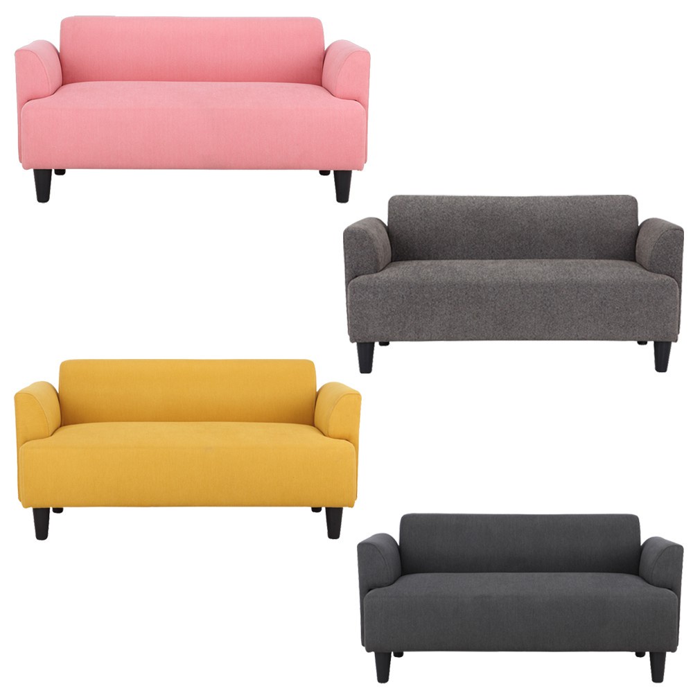 Winner Furniture โซฟาผ้า 2 ที่นั่ง รุ่น โบ สีสันสดใส มีให้เลือก 4 สี -  สีเทาเข้ม/ชาร์โคล-ชมพู-เหลือง-เทาเข้ม | Shopee Thailand