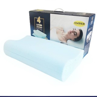 Amber 4 Layers Adjustable Memory Pillow หมอนปรับระดับการนอน Amber ลดอาการปวดคอ