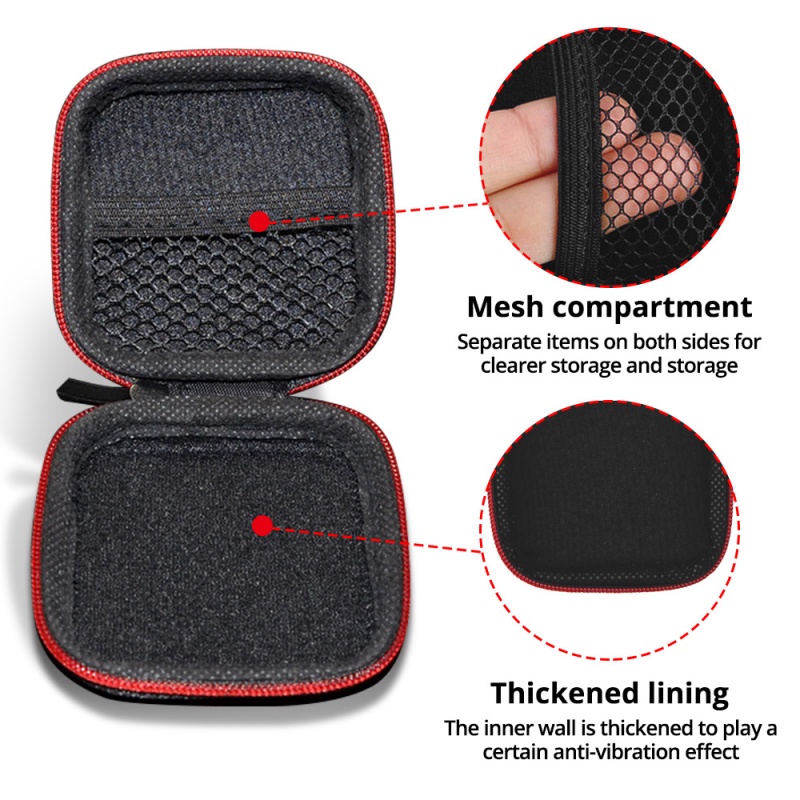 Hdoorlink กระเป๋าหูฟังกล่องกล้องดิจิตอลกระเป๋าโทรศัพท์มือถือกระเป๋าคอมพิวเตอร์สี่เหลี่ยมจัตุรัสกล่องเก็บของ EVA