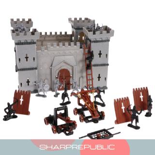 56 ชิ้น 3 d castle knight clash ของเล่นตัวต่อ diy สําหรับเด็ก