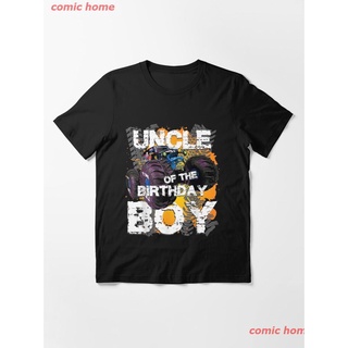 New Uncle Of The Birthday Boy Matching Family Essential T-Shirt เสื้อยืด ดพิมพ์ลาย ดผ้าเด้ง คอกลม cotton แฟชั่น sale Uni