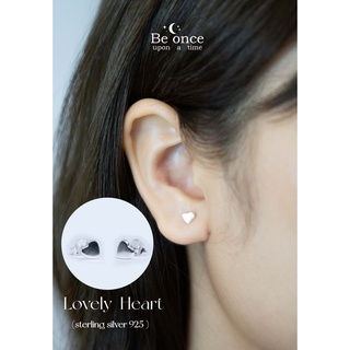 ต่างหูเงินแท้ 925 รุ่น Lovely  heart