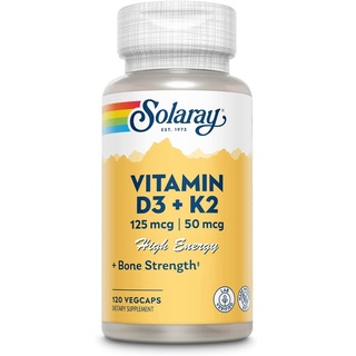 Solaray, Vitamin D3 + K2, 120 VegCaps