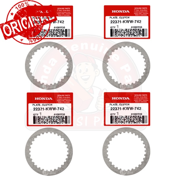 ต้นฉบับ!! แผ่นคลัช แผ่นคลัช 1 ชุด มี 4 ชิ้น Sonic Supra CB CBR 150 R LED GTR 22321-KWW-742 22321KWW7