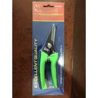 กรรไกรตัดกิ่งไม้ 7" ตราหัวเเรด No.607 ยี่ห้อ PRUNING SHEARS นำเข้าจากประเทศจีน