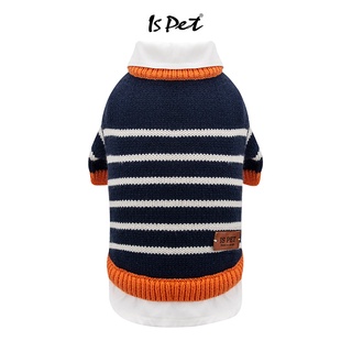 ISPET SWEATER WITH SHIRT COLLAR   D.BLUE