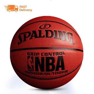 ลูกบาส ลูกบาสเกตบอล basketball Spalding Dura Grip NBA เบอร์7 มี 4สี ดำ ทอง เงิน ขาว ฟรี ตาข่ายใส่ลูกบาส+เข็มสูบ