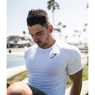 เสื้อแขนสั้น GYMSHARK #1 / เสื้อแขนสั้นผ้าคอตตอน เสื้อออกกำลังกาย ผ้านิ่มใส่สบายไม่คันเวลาเหงื่อออก